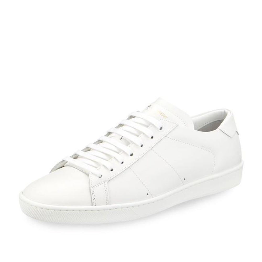 Saint Laurent Court Classic White Sneakers 7.5 38.5 Gorgeous! YSL